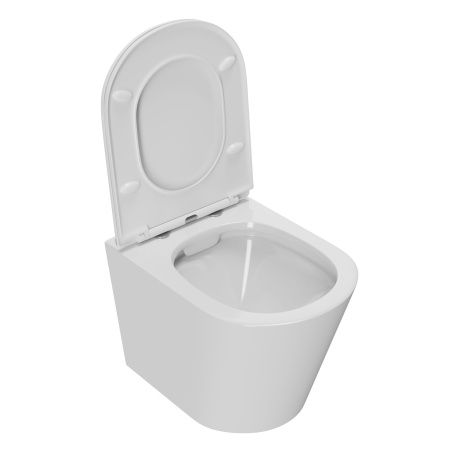 Унитаз подвесной безободковый Bauedge Nimb BK0001-LUX, белый