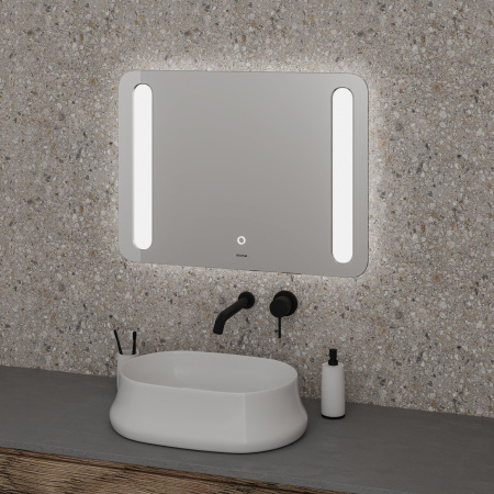 Зеркало Grossman LARA 139080 (900x800x45) LED с сенсорным выключателем и гравировкой