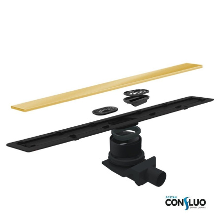 Душевой лоток Pestan Confluo Frameless Line 300 Gold, 13701219