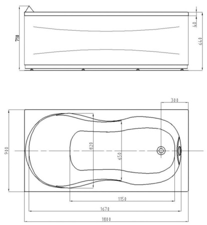 Акриловая ванна Aquatek Мартиника 180x90 MAR180-0000053