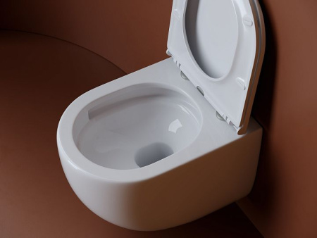 Подвесной унитаз Ceramicanova UP безободковый, смыв Торнадо, с крепежом для полностью скрытого монтажа, ультратонким сидением с функцией быстрого снятия и крышкой с функцией плавного закрытия, цвет белый CN4007