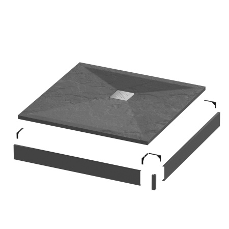 Поддон квадратный Grossman Strong GR-S2100100Q графит 100x100x2.5