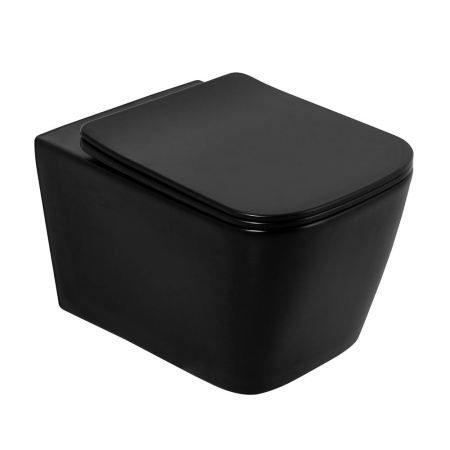 Унитаз подвесной безободковый BelBagno ARDENTE-C, черный BB3202CHR-MB/BB3202SC-MB
