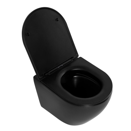 Унитаз подвесной безободковый BelBagno COLORATO, черный BB062CHR-MB/BB062SC-MB