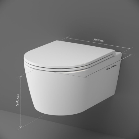 C8F1700SC Func Подвесной унитаз AM.PM 49 см FlashClean с сиденьем микролифт