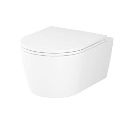 C8F1700MWSC Func Подвесной унитаз AM.PM 49 см FlashClean с сиденьем микролифт, бел мат