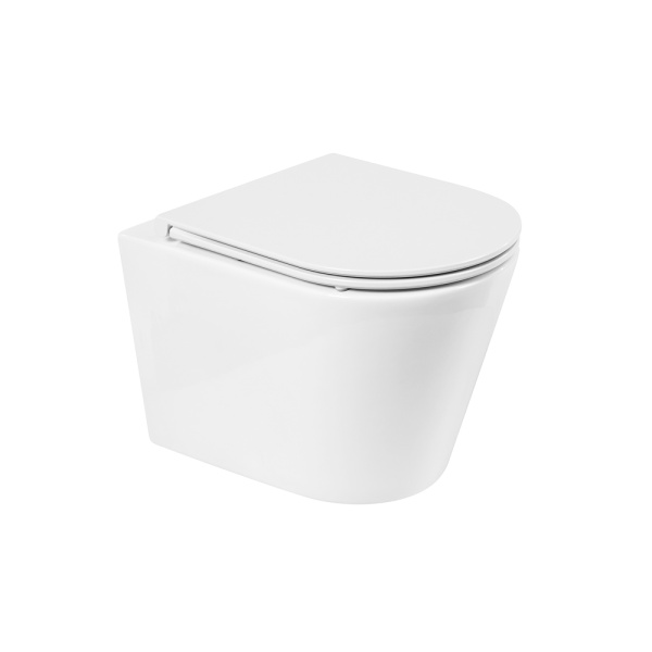 Унитаз подвесной безободковый BelBagno FLAY-R BB053CHR/BB870SC