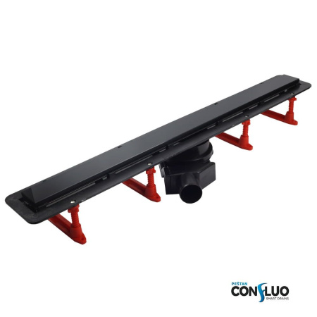 Душевой лоток Pestan Confluo Frameless Line 750 Black Glass, 13701205