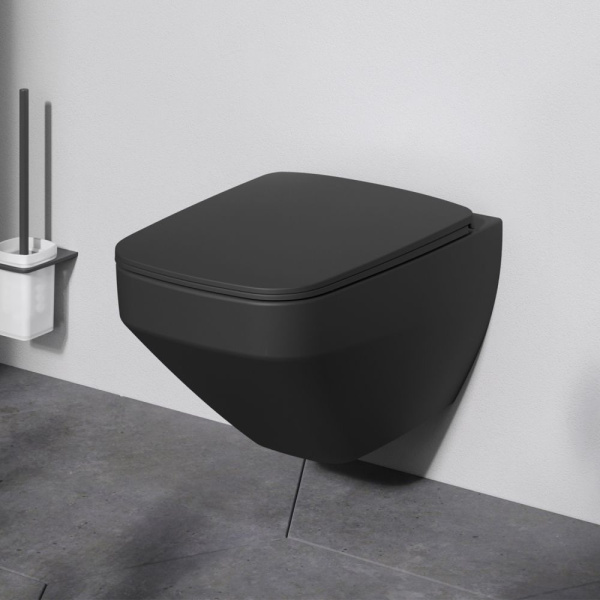 C50A1700MBSC Inspire V2.0 Подвесной унитаз AM.PM FlashClean с сиденьем микролифт, черн мат