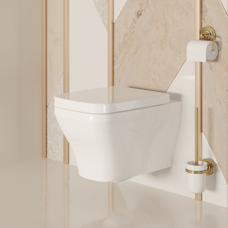 Унитаз Ambassador Benefit 203T20001R (535х340х360) белый, подвесной безободковый с толстой крышкой