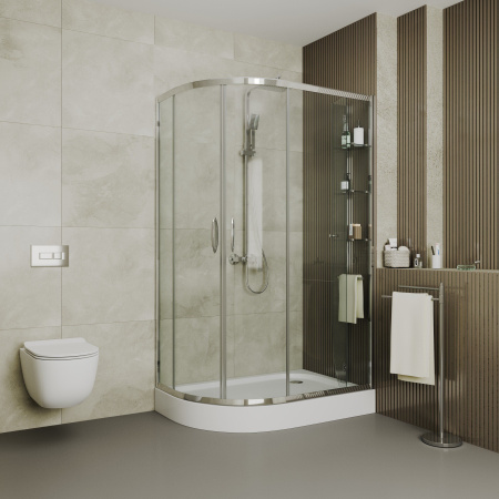 Душевое ограждение Grossman GR-9120L Classic 120*80*185 с поддоном, двери раздвижные