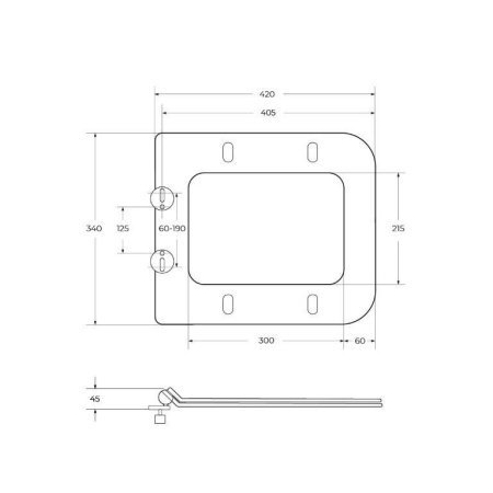 DUE 2.0 Унитаз подвесной безободковый с сиденьем дюропласт soft close BB7107CHR/SC