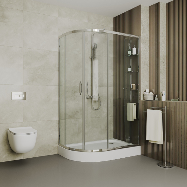 Душевое ограждение Grossman GR-9120R Classic 120*80*185 с поддоном, двери раздвижные