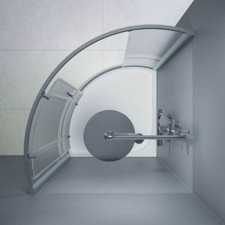 W83UG-315-090MT Like Solo Slide Душевое ограждение AM.PM 90x90x200, стекло прозрачное