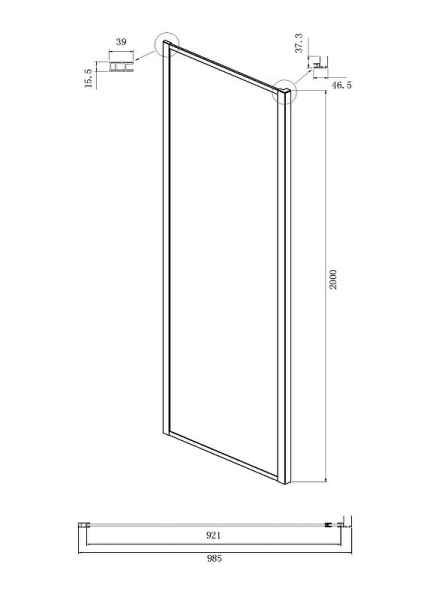 Душевое ограждение Ambassador Forsa 17021110AX-100AX 1500х1000x2000