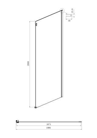 Боковая стенка Ambassador Benefit 110HBB 1100x2000