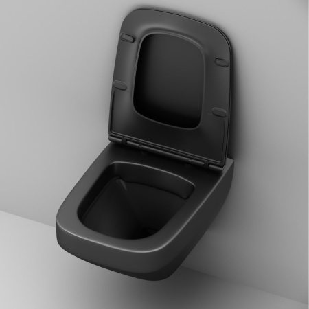 C50A1700MBSC Inspire V2.0 Подвесной унитаз AM.PM FlashClean с сиденьем микролифт, черн мат