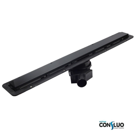 Душевой лоток Pestan Confluo Frameless Line 300 Black Glass, 13701201