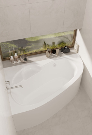 Акриловая ванна Alba Spa Katrina ВАС026030П100 асимметричная правая 150х100