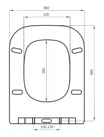 Сидение NIVOLET ARIA PP ABS-пластик с микролифтом и креплениями Cerutti SPA CT9126
