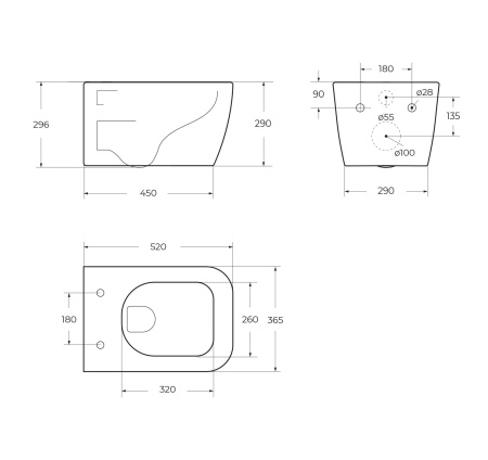 Унитаз подвесной безободковый BelBagno GENOVA BB1102CH/BB1102SC