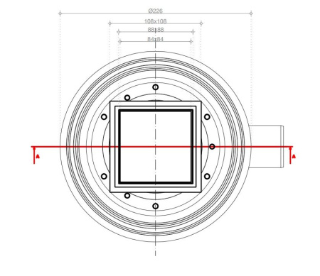 Точечный трап Pestan Confluo Standard 10х10 Plate Vertical 2in1 13702567