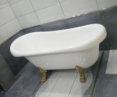 Ванна CLASSIC 150G акриловая отдельностоящая Ceruttispa (1570x770x740) на львиных лапах (золото)