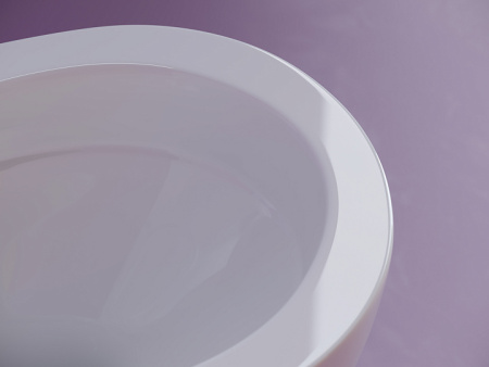 Подвесной унитаз Ceramicanova Uno Rimless, глубокий смыв, с крепежом для полностью скрытого монтажа,  ультратонким сидением из дюропласта и крышкой с функцией плавного закрытия, цвет белый CN11001