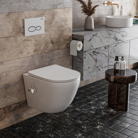 Подвесной унитаз RoxenBath Antares Bidet 530185-01X Rimless Soft Close с функцией биде