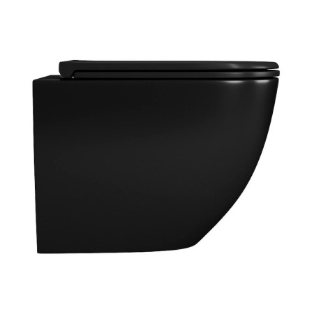 Унитаз подвесной безободковый D&K Matrix DT1396025, черный
