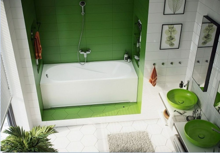 Ванна акриловая Aquatek Либерти Lifestyle 160 x 70 см BER160-0000001 белый