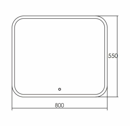 Зеркало Grossman COMFORT 380550 (800x550) с сенсорным выключателем