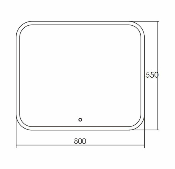 Зеркало Grossman COMFORT 380550 (800x550) с сенсорным выключателем