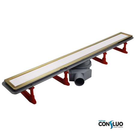 Душевой лоток Pestan Confluo Premium Line 750 White Glass Gold, 13100123