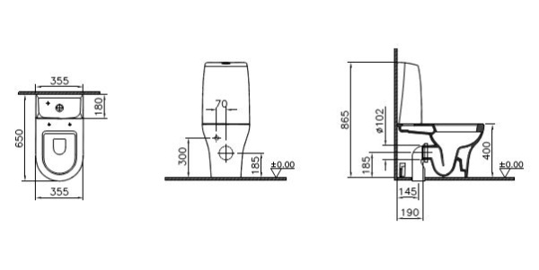 Унитаз-моноблок VitrA Zentrum 9012B003-7200 с микролифтом