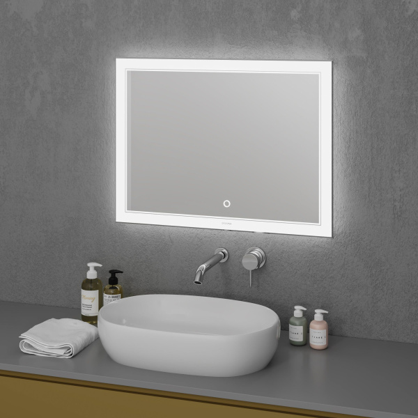Зеркало Grossman SIRIUS 1210080 (1000x800x45) LED с сенсорным выключателем