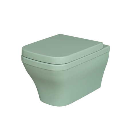 Унитаз Ambassador Benefit 203T21001R (535х340х360) мятный матовый, подвесной безободковый с толстой крышкой
