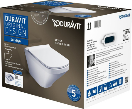 Унитаз подвесной Duravit DuraStyle 45510900A1 с сидением