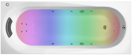 Гидромассажная акриловая ванна с хромотерапией Lavinia Boho Biore 36011H0C 160х70
