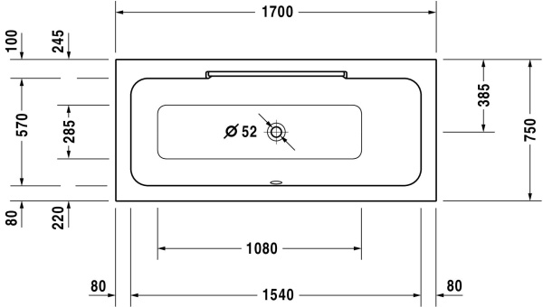 Акриловая ванна Duravit DuraStyle 700297000000000