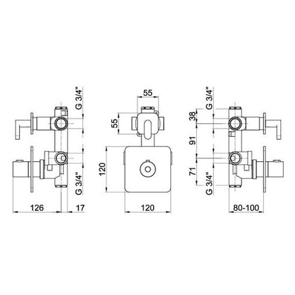 Смеситель для душа Webert Elio EL971302015