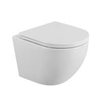 UNO Чаша унитаза подвесного c креплением и сиденьем дюропласт soft close BB3105CHR/SC