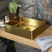 Раковина D4837G Castle MELANA ProfLine 1,2 мм золото накладная, Сифон, донный клапан