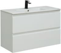 Тумба с раковиной Allen Brau Eclipse 100 1.E1003.WM белый матовый