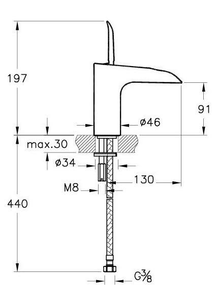 Смеситель для раковины VitrA T4 A42475EXP