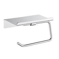 Держатель для туалетной бумаги с полочкой Shevanik SG5705-1, хром
