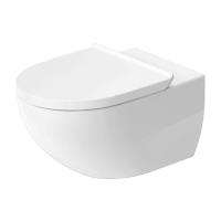 Duravit Architec Комплект: унитаз подвесной Rimless 57х36см, сиденье с микролифтом, Durafix, цвет: белый 45726900A1 (257209+006969)