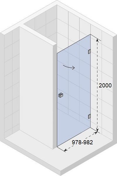 Душевая дверь Riho SZ Scandic NXT X101 100 R GX00032B2 черный
