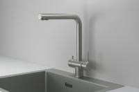 Смеситель для кухни Granula Kitchen Space 7011 сталь матовая, подключение к фильтру