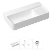 Комплект 3 в 1 Lavinia Boho Bathroom Sink 21520541: накладная фарфоровая раковина 60 см, металлический сифон, донный клапан
